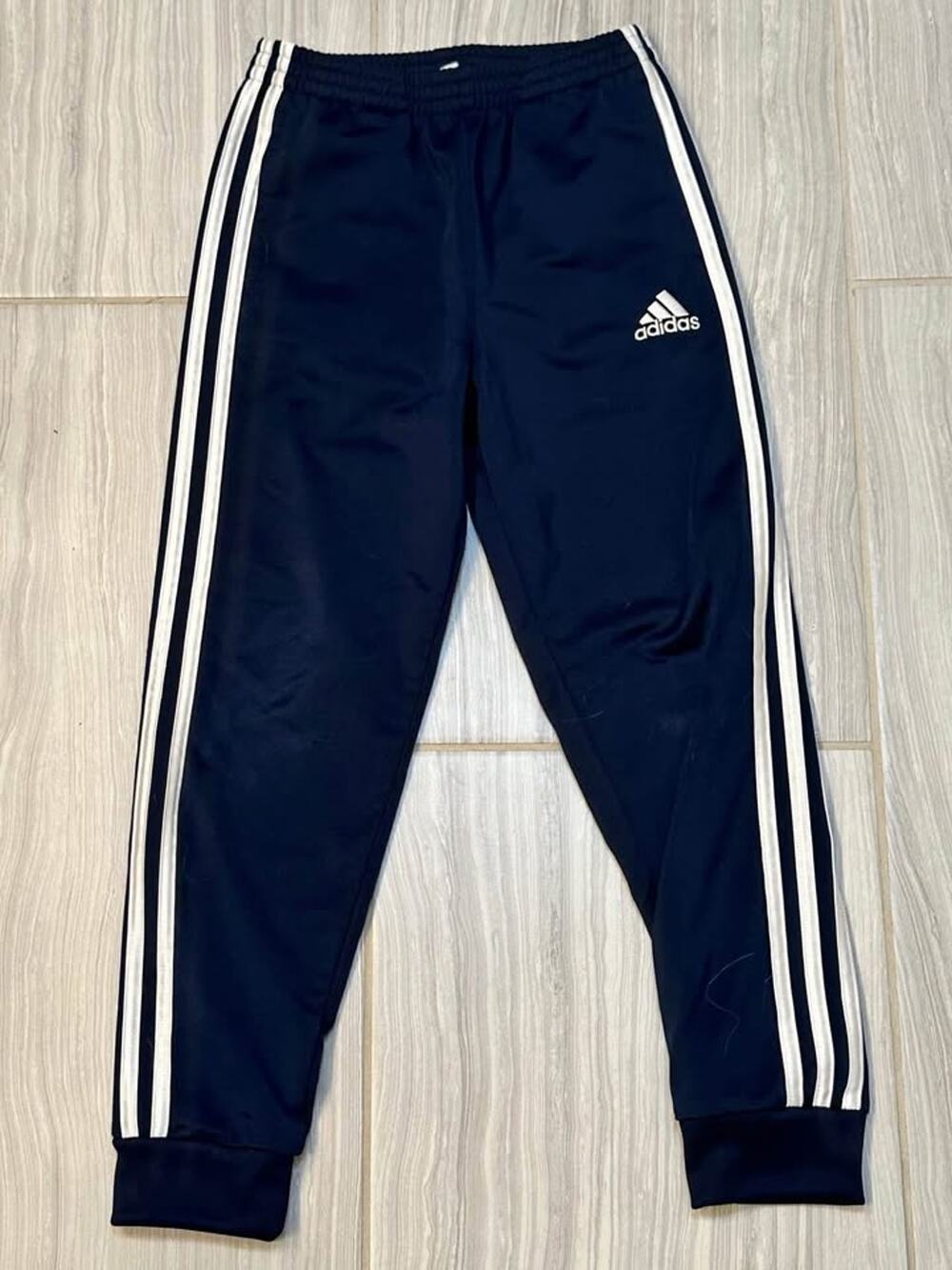 Adidas Kids Size 7 Joggers Navy